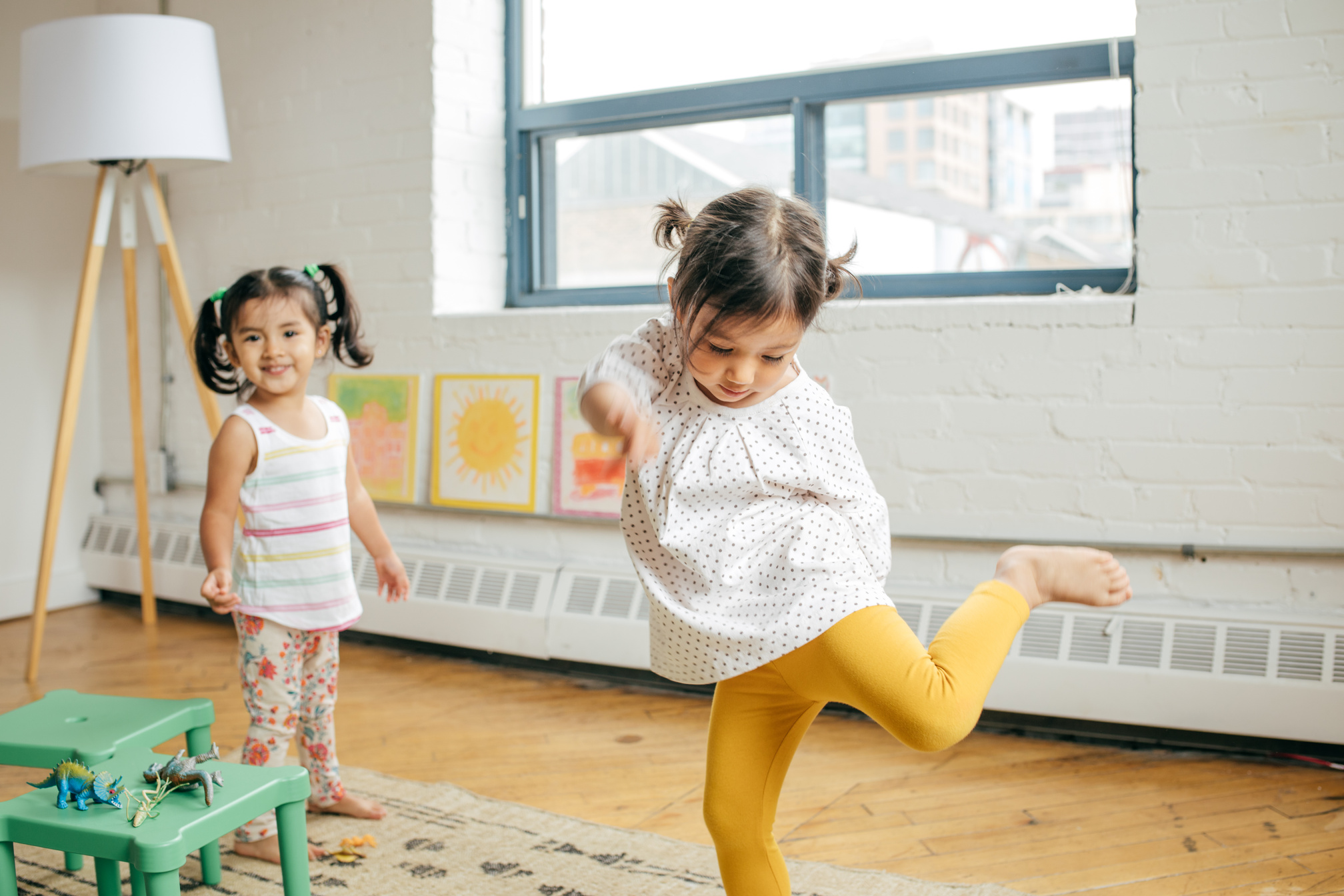 Dancing toddler's party